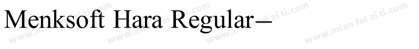Menksoft Hara Regular字体转换